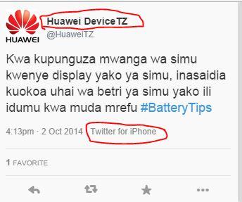 huawei Tanzania Twitter