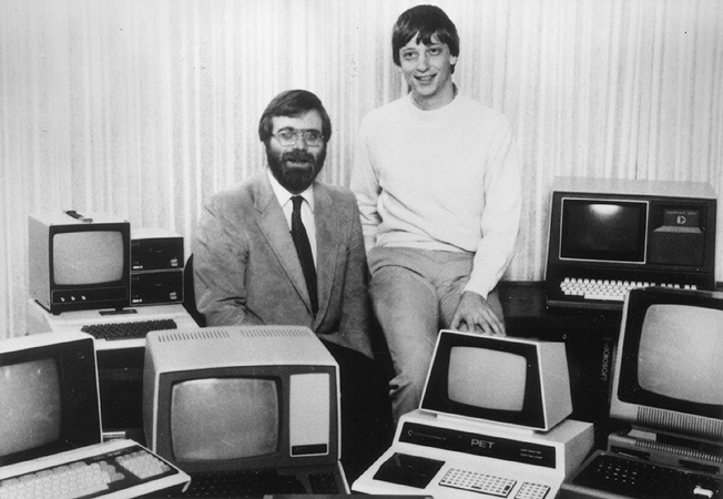 Paul Allen,  akiwa na Bill Gates (kijana mdogo)  mwaka 1981.