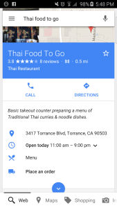 Google-Search-food-orders