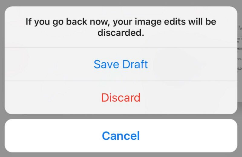 Save As Draft -Instagram