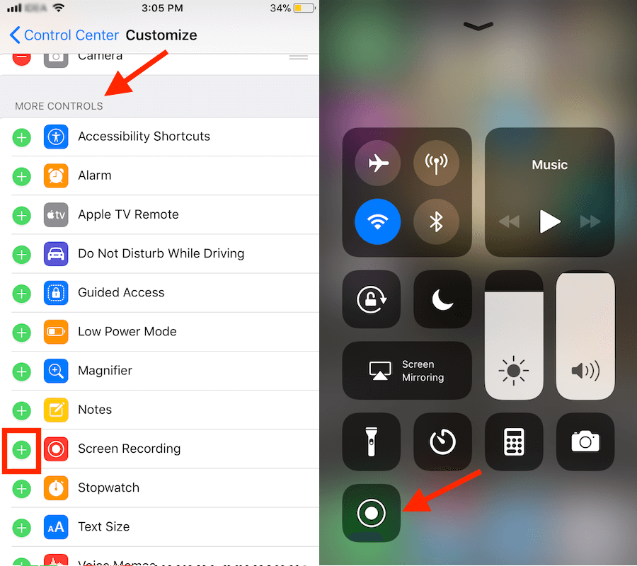 More Controls Katika iOS 11*